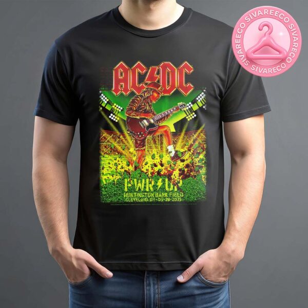 ACDC PWR UP Tour 2025 Show At The Huntington Bank Field In Cleveland OH On May 28th 2025 Unisex T-Shirt