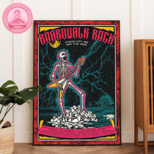 Boardwalk Rock 2025 Festival Live Show Poster For Ocean City MD On May 17th And 18th 2025 Home Decor Poster Canvas