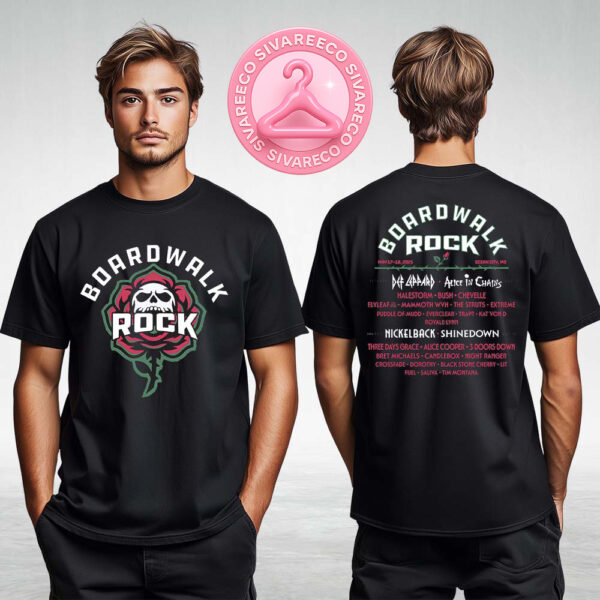 Boardwalk Rock Rose Lineup Tee Two Sides Unisex T-Shirt