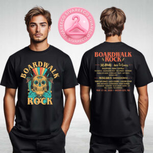 Boardwalk Rock Skull Lineup Tee Two Sides Unisex T-Shirt