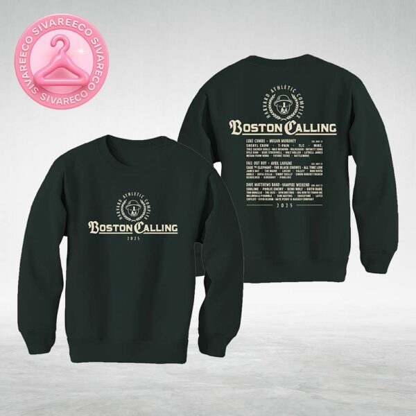 Boston Calling Festival 2025 Green Laurel Crewneck Two Sides Unisex Sweatshirt