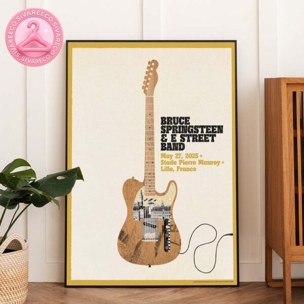 Bruce Springsteen Tour 2025 Show At The Stade Pierre Mauroy In Lille France On May 27th 2025 Home Decor Poster Canvas