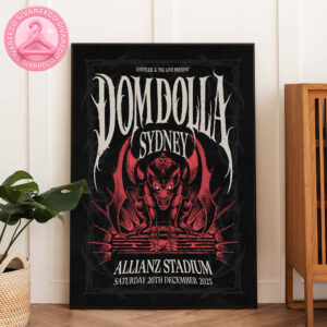 Dom Dolla Live Show Concert Poster For Allianz Stadium In Moore Park NSW On December 20 2025 Home Decor Poster Canvas