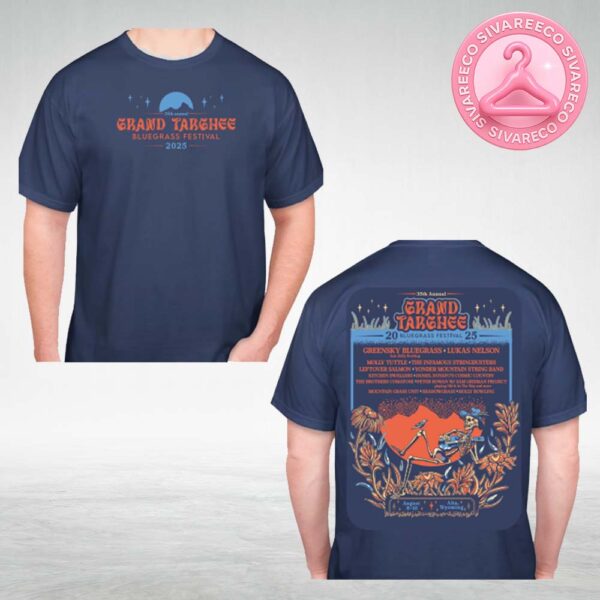 Grand Targhee Bluegrass Festival 35th Annual Merch Tee For Grand Targhee Resort In Alta WY On August 8-10 2025 Shows Two Sides Unisex T-Shirt