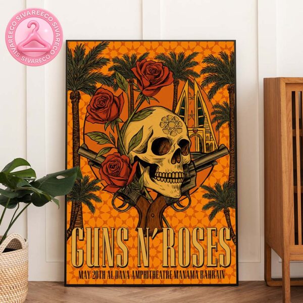Guns N Roses Bahrain 2025 Poster At Al Dana Amphitheatre Manama Bahrain On May 20 2025 Home Decor Poster Canvas