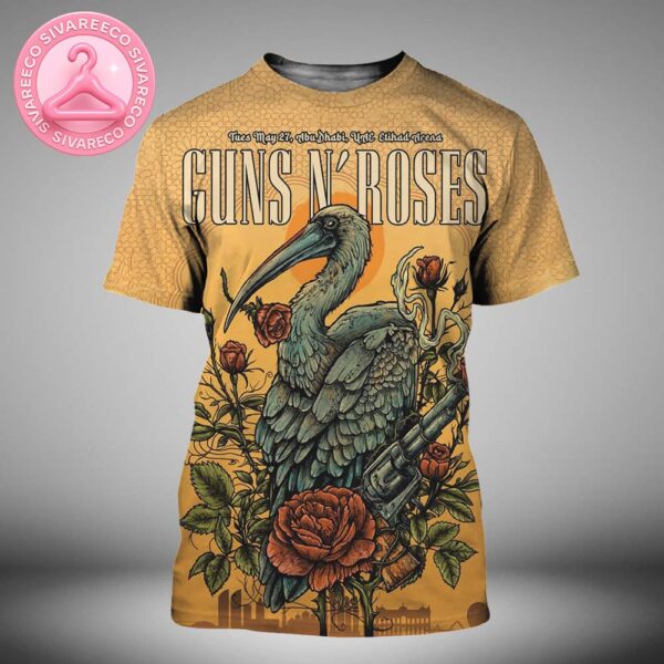 Guns N Roses Live Show Music Poster For Abu Dhabi At Etihad Arena On May 27 2025 All Over Print Shirt