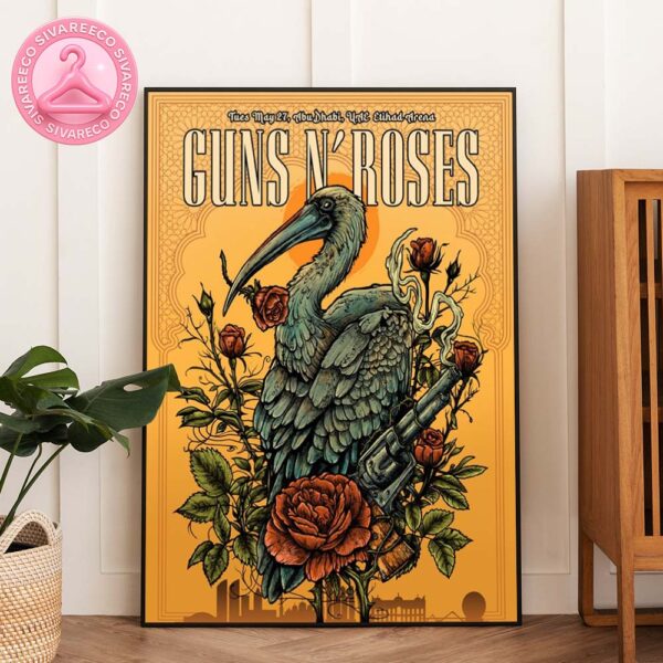 Guns N Roses Live Show Music Poster For Abu Dhabi At Etihad Arena On May 27 2025 Home Decor Poster Canvas