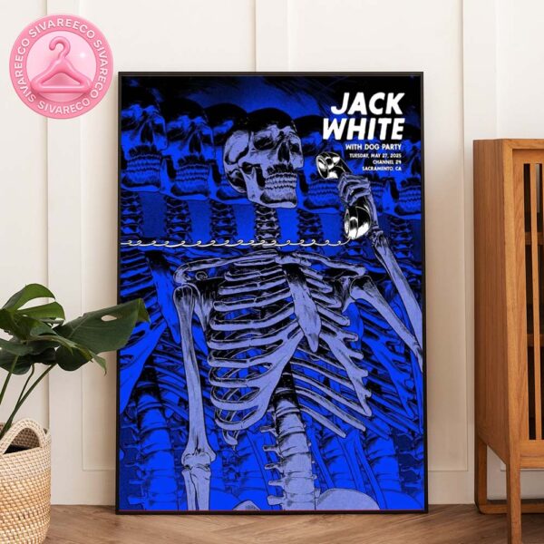 Jack White With Dog Party Live Show At The Channel 24 In Sacramento CA On May 27th 2025 Home Decor Poster Canvas