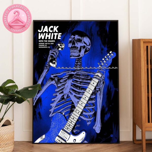 Jack White With The Snares Live Show Music At Channel 24 In Sacramento CA On May 26th 2025 Home Decor Poster Canvas