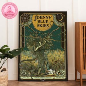 Johnny Blue Skies Live Show Music For Merriweather Post Pavilion In Columbia MD On May 24 2025 Home Decor Poster Canvas