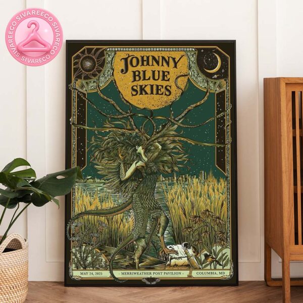 Johnny Blue Skies Live Show Music For Merriweather Post Pavilion In Columbia MD On May 24 2025 Home Decor Poster Canvas