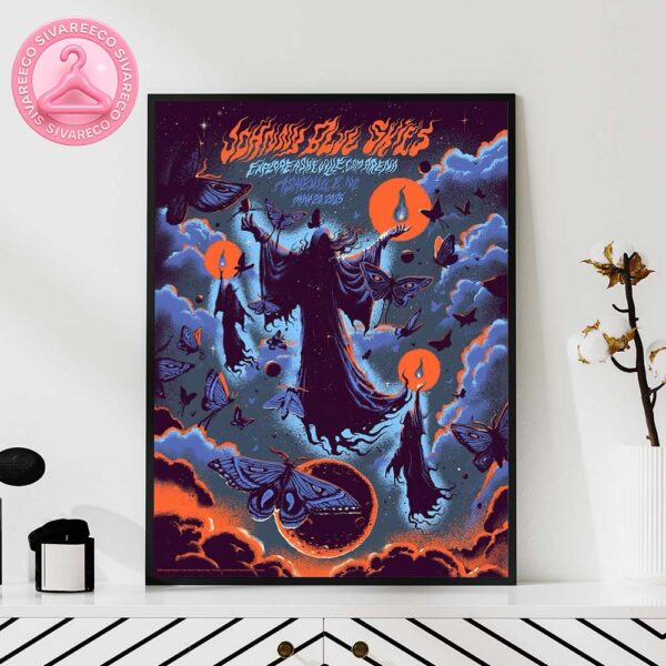 Johnny Blue Skies Live Show Poster For ExploreAsheville.com Arena In Asheville NC On May 20 2025 Home Decor Poster Canvas