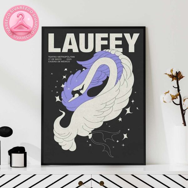 Laufey Show Concert At Teatro Metropolitan In Ciudad De Mẽico On May 27th 2025 Home Decor Poster Canvas