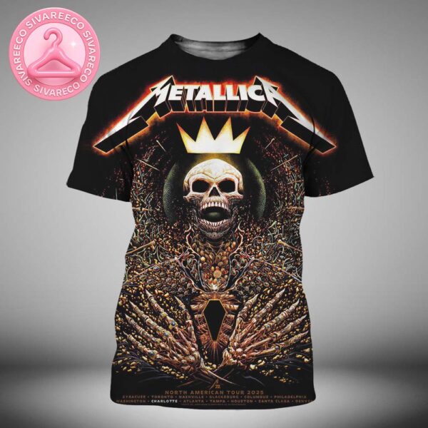 Metallica M72 Charlotte Exclusive Pop-Up Shop Poster For Bank Of America Stadium NC On May 31 2025 M72 North America Tour All Over Print Shirt