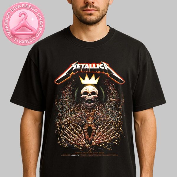 Metallica M72 Charlotte Exclusive Pop-Up Shop Poster For Bank Of America Stadium NC On May 31 2025 M72 North America Tour Unisex T-Shirt