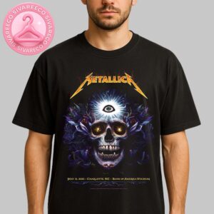 Metallica M72 Charlotte Poster For Tonight At Bank of America Stadium In Charlotte NC On May 31 2025 Skull Art with Third Eye Unisex T-Shirt