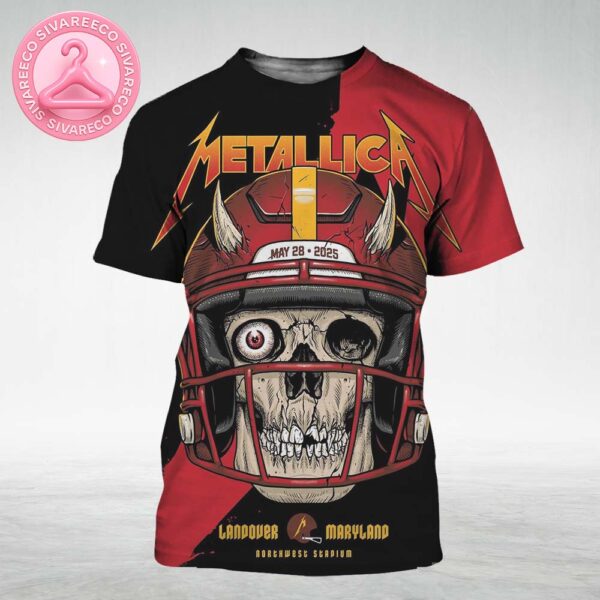 Metallica M72 Landover Pop-Up Poster For Northwest Stadium In Maryland MD On May 28th 2025 M72 World Tour All Over Print Shirt