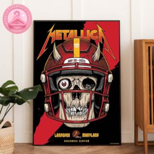 Metallica M72 Landover Pop-Up Show Poster For Northwest Stadium In Maryland MD On May 28th 2025 M72 North America Tour Home Decor Poster Canvas