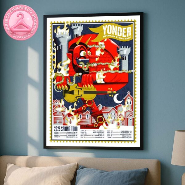 Yonder Mountain String Band 2025 Spring Tour Dates And Venues Home Decor Poster Canvas