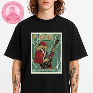 ACDC Concert Poster For PWR UP Tour At Airport Letnany In Prague Czech Republic On June 26 2025 Unisex T-Shirt