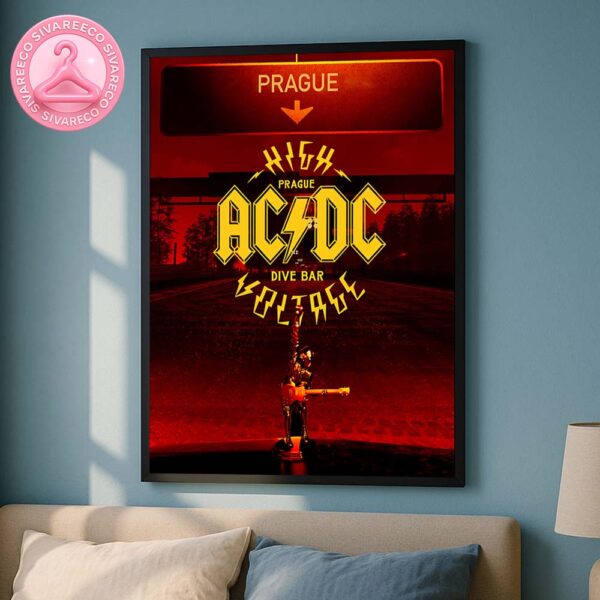 ACDC High Voltage Dive Bar Poster At La Fabrika In Prague Czech Republic 2025 Home Decor Poster Canvas