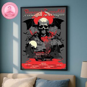 Avenged Sevenfold Europe Tour 2025 Poster Official Concert Dates And Artwork Home Decor Poster Canvas