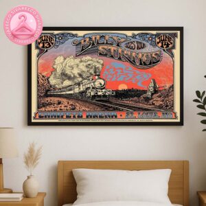 Billy Strings 2025 Tour At Chaifetz Arena In St Louis MO – Train & Sunset Artwork Night 1 And 2 Home Decor Poster Canvas