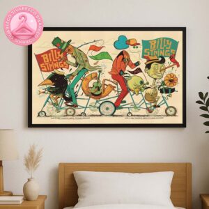 Billy Strings Two-Night Show At Chaifetz Arena In St. Louis, Missouri – June 13–14, 2025 – Full Surreal Bicycle Diptych Artwork Home Decor Poster Canvas