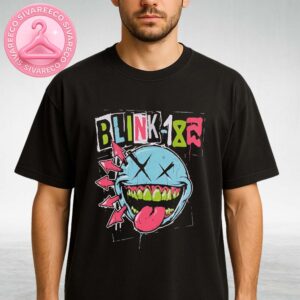 Blink-182 Crazy Face Green Teeth T-Shirt – Pop Punk Band Graphic Tee Unisex T-Shirt