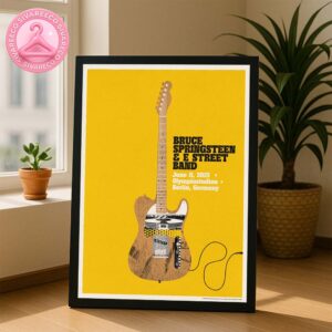 Bruce Springsteen And E Street Band Music Show Poster For Berlin Germany At Olympiastadion On June 11 2025 Home Decor Poster Canvas