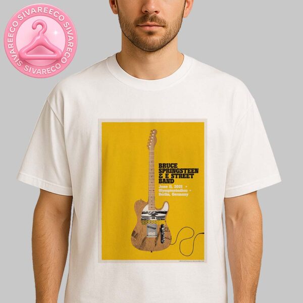 Bruce Springsteen And E Street Band Music Show Poster For Berlin Germany At Olympiastadion On June 11 2025 Unisex T-Shirt
