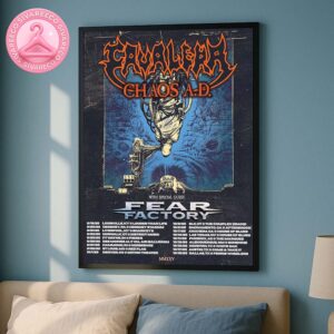 Cavalera Chaos A.D With Speacial Guest Fear Factory Tour 2025 Dates And Locations Home Decor Poster Canvas