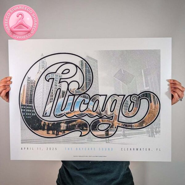 Chicago Live Show Music Poster At The BayCare Sound In Clearwater Florida On April 11 2025 Home Decor Poster Canvas