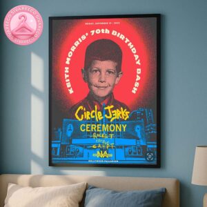 Circle Jerks Keith Morris’ 70th Birthday Bash Music Show Poster In Hollywood Hollywood Palladium On September 19 2025 Home Decor Poster Canvas