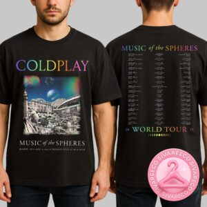 Coldplay Merch Tee For Denver CO At Empower Field At Mile High On June 10 2025 Music Of The Spheres World Tour Two Sides Unisex T-Shirt