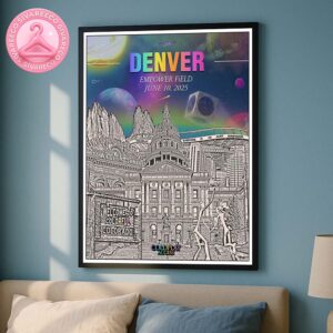 Coldplay Music Show Poster For Denver Colorado USA At Empower Field On June 10 2025 Home Decor Poster Canvas