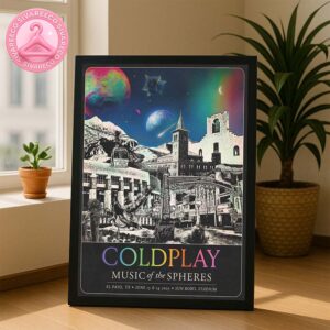 Coldplay Music of the Spheres Artwork At Sun Bowl Stadium In El Paso TX On June 13 And 14 2025 Home Decor Poster Canvas