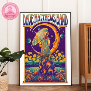 Dave Matthews Band At Riverbend Music Center In Cincinnati OH On June 13 2025 Psychedelic Artwork By Helen Kennedy Home Decor Poster Canvas