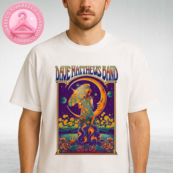 Dave Matthews Band At Riverbend Music Center In Cincinnati OH On June 13 2025 Psychedelic Artwork By Helen Kennedy Unisex T-Shirt