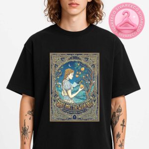 Dave Matthews Band Live Poster At Ameris Bank Amphitheatre In Alpharetta GA June 25 2025 – Art Nouveau Peach Tree Design Unisex T-Shirt