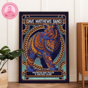 Dave Matthews Band Music Poster For Chicago At Huntington Bank Pavilion On June 28 2025 Home Decor Poster Canvas