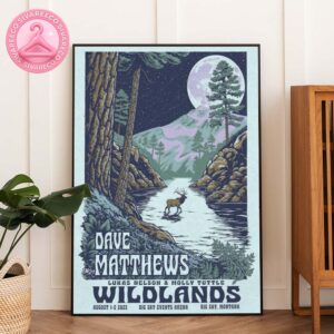 Dave Matthews Band Wildlands Poster Big Sky Events Arena Big Sky Montana August 1 to 2 2025 Home Decor Poster Canvas