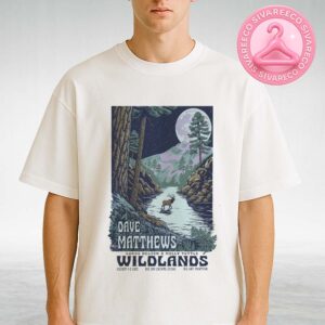 Dave Matthews Band Wildlands Poster Big Sky Events Arena Big Sky Montana August 1 to 2 2025 Unisex T-Shirt