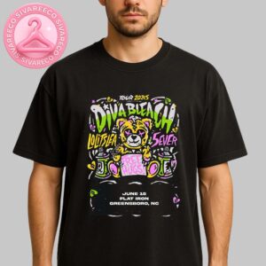 Diva Bleach Tour 2025 Music Show Poster For Greensboro North Carolina USA At Flat Iron On June 15 2025 Unisex T-Shirt