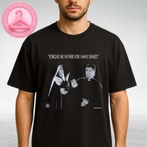 Forgive Me Father For I Have Sinned Rock Meme Shirt Featuring Ozzy Osbourne Retro 1987 Black and White Photo by Mark Weiss Unisex T-Shirt