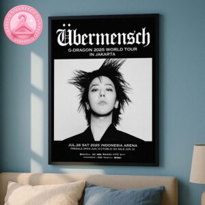 G-Dragon Übermensch World Tour 2025 Poster Jakarta Concert At Indonesia Arena Home Decor Poster Canvas
