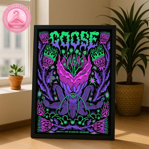 Goose Night 1 Pop-Up Shop Poster For The Factory In St Louis Mo On June 10-11 2025 Purple Version Home Decor Poster Canvas