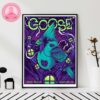 Goose Poster At Jacobs Pavilion In Cleveland Ohio On June 18 And 20 2025 With Red Cardinal Artwork In Neon Purple Twilight Forest Scene Home Decor Poster Canvas