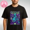 Goose Poster At Jacobs Pavilion In Cleveland Ohio On June 18 And 20 2025 With Red Cardinal Artwork In Neon Purple Twilight Forest Scene Unisex T-Shirt