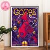 Goose Poster At Jacobs Pavilion In Cleveland Ohio On June 18 And 20 2025 Featuring Cyberpunk Cardinal Bird In Purple Forest Home Decor Poster Canvas